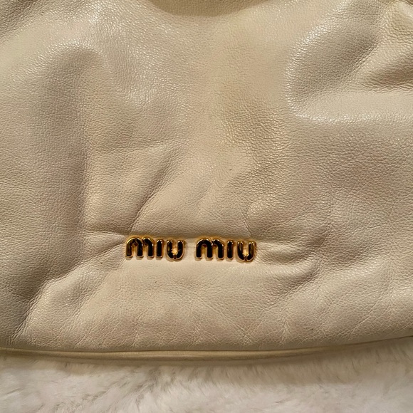 Miu Miu Gold Hardware Soft Calfskin Handbag - Picture 9 of 11